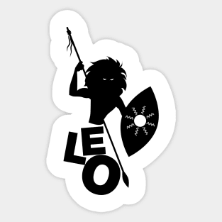 Tribal zodiac. Leo Sticker